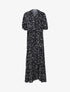Robe chemise à imprimé petites fleurs - marine - 1