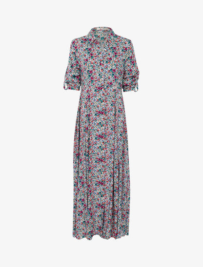 Robe chemise à imprimé floral - violet - 3