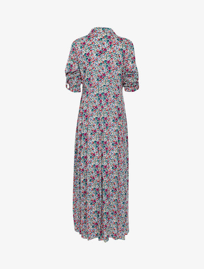 Robe chemise à imprimé floral - violet - 2