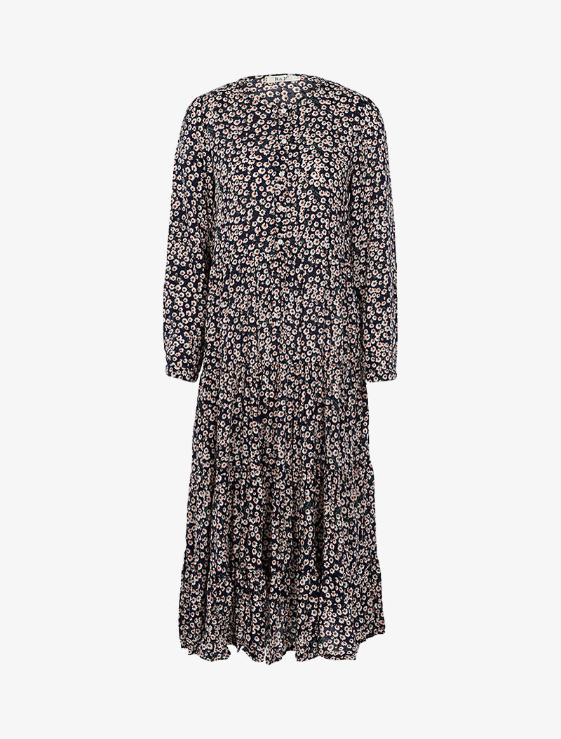 Robe à imprimé pâquerettes - marine - 1