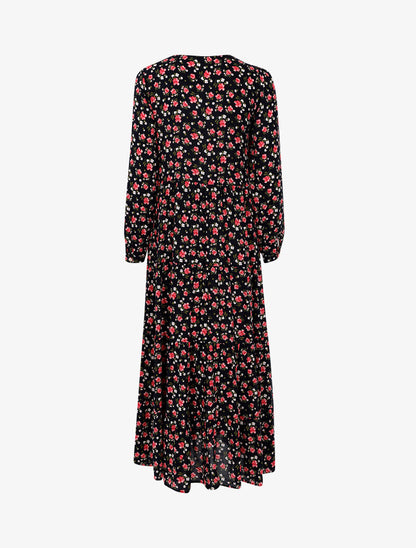 Robe fluide à imprimé floral - marine - 2