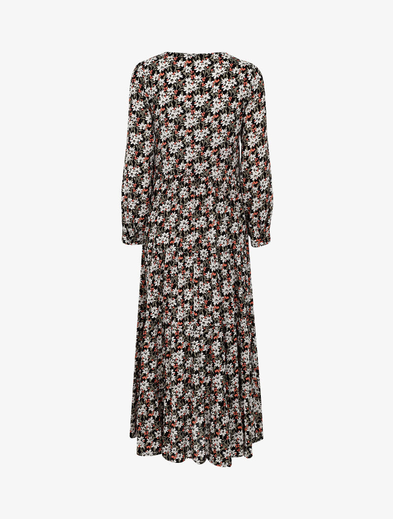 Robe fluide à imprimé champêtre - noir - 2