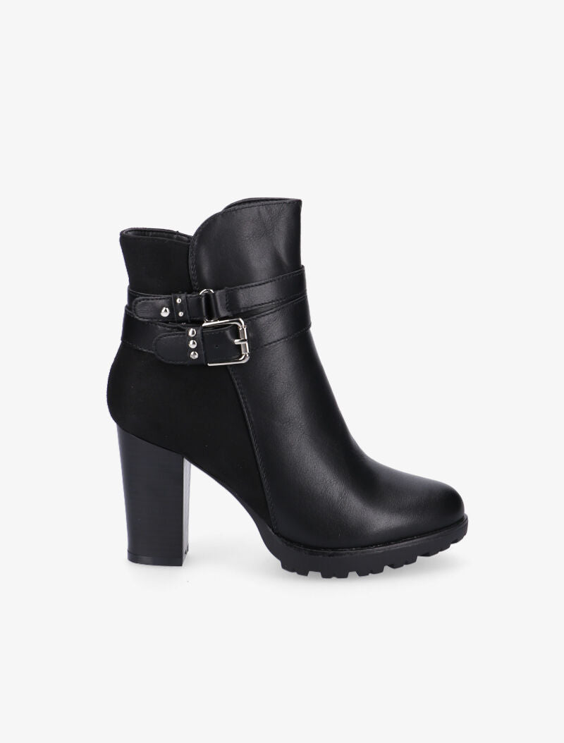 Bottines à double sangles à la cheville - noir - 1