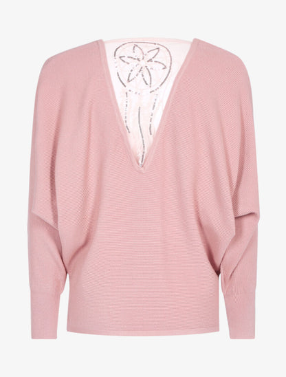 Pull à broderie dreamcatcher - rose - 2