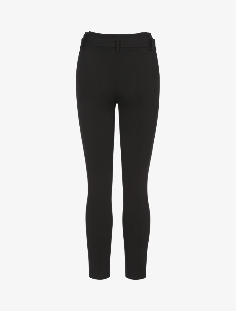 Pantalon coupe carotte ceinturé - noir - 2