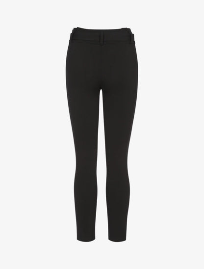 Pantalon coupe carotte ceinturé - noir - 2