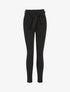 Pantalon coupe carotte à taille volantée - noir - 1