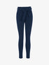 Pantalon coupe carotte à taille volantée - marine - 1