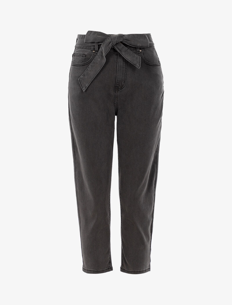 Jean 7/8 loose taglio boyfriend - grigio scuro