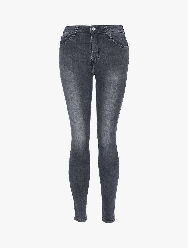 Jean push up délavé - gris foncé - 3