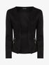 Veste en suédine à zips décoratifs - noir - 1