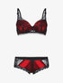 Ensemble à broderie fine - rouge/noir - 1