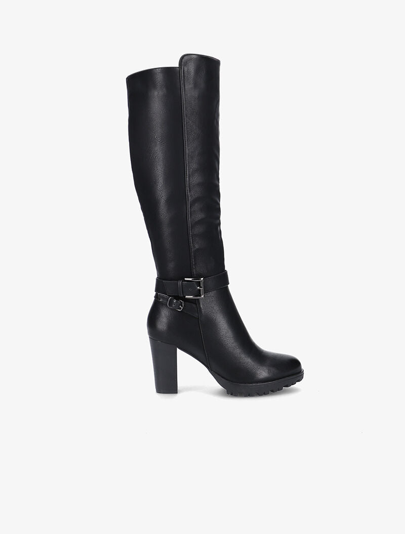 Bottes en simili à talon - noir - 2