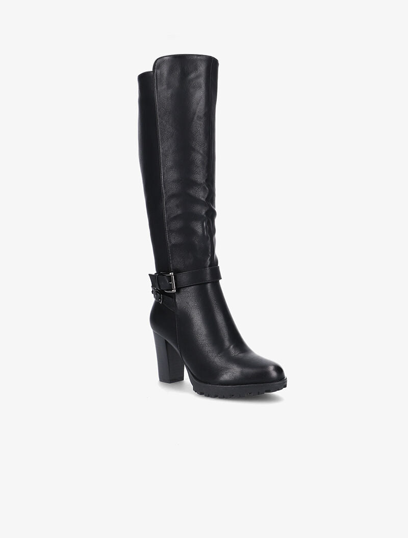 Bottes en simili à talon - noir - 3