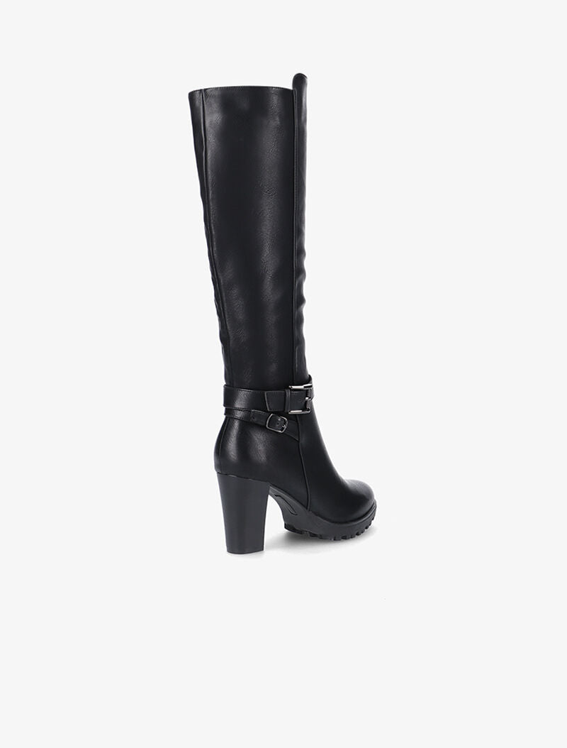 Bottes en simili à talon - noir - 5