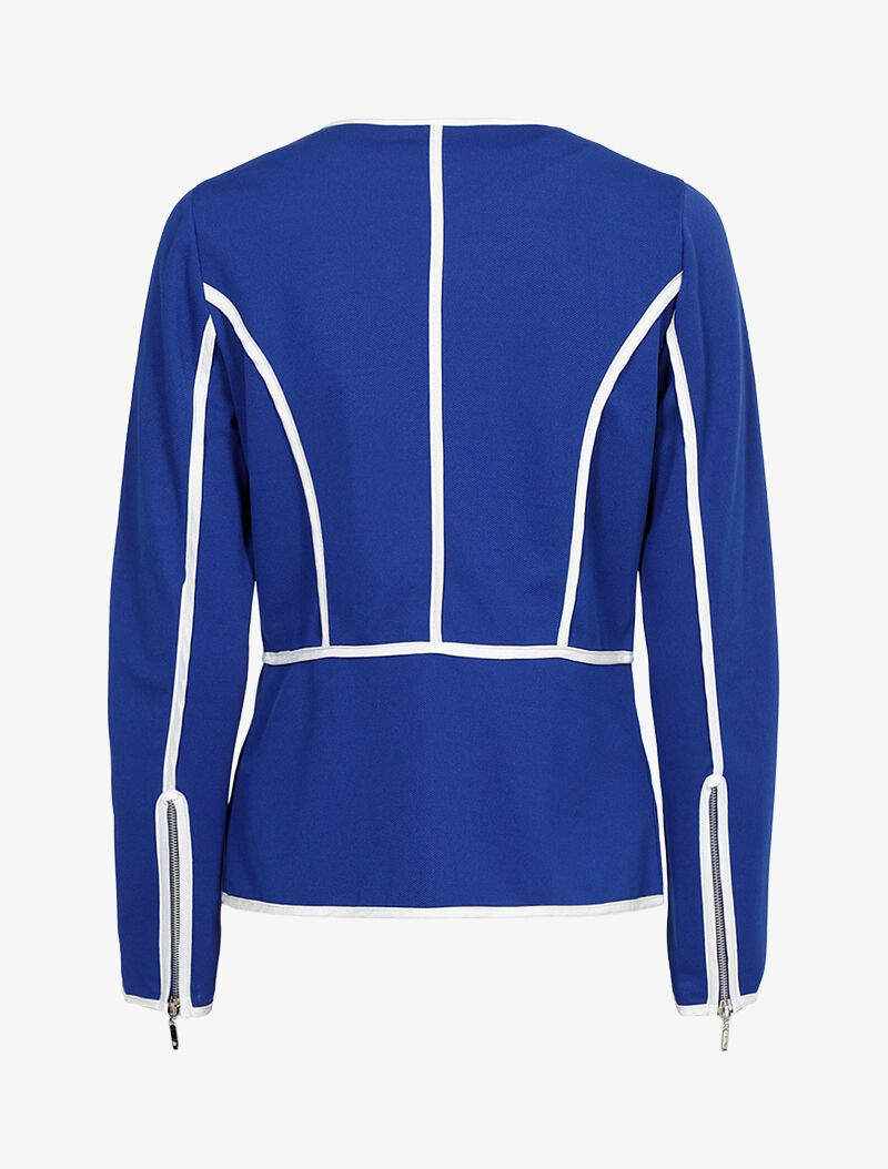 Veste à coutures contrastantes - bleu électrique - 2