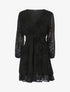 Robe patineuse effet velours et fleurs graphiques - noir - 3