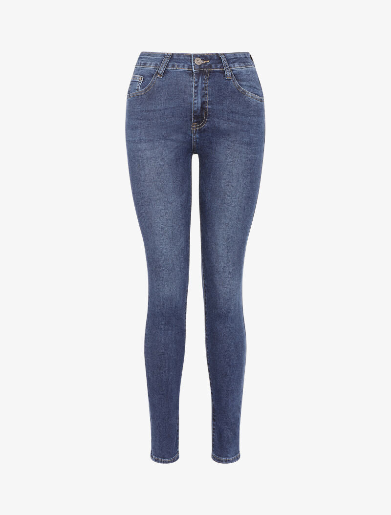 Jean uni slim - bleu denim - 2