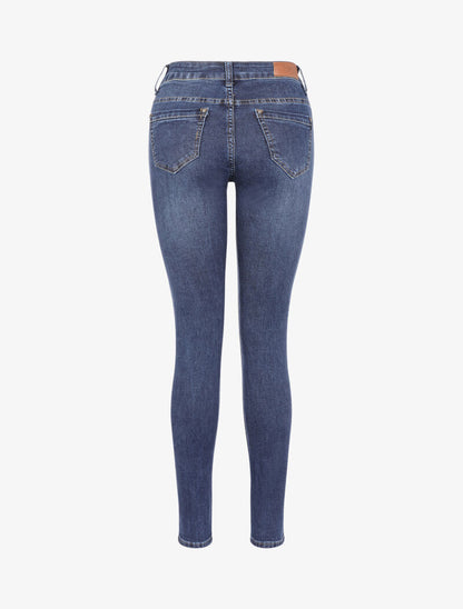 Jean uni slim - bleu denim - 3