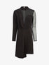 Robe asymétrique bi matière - noir - 3