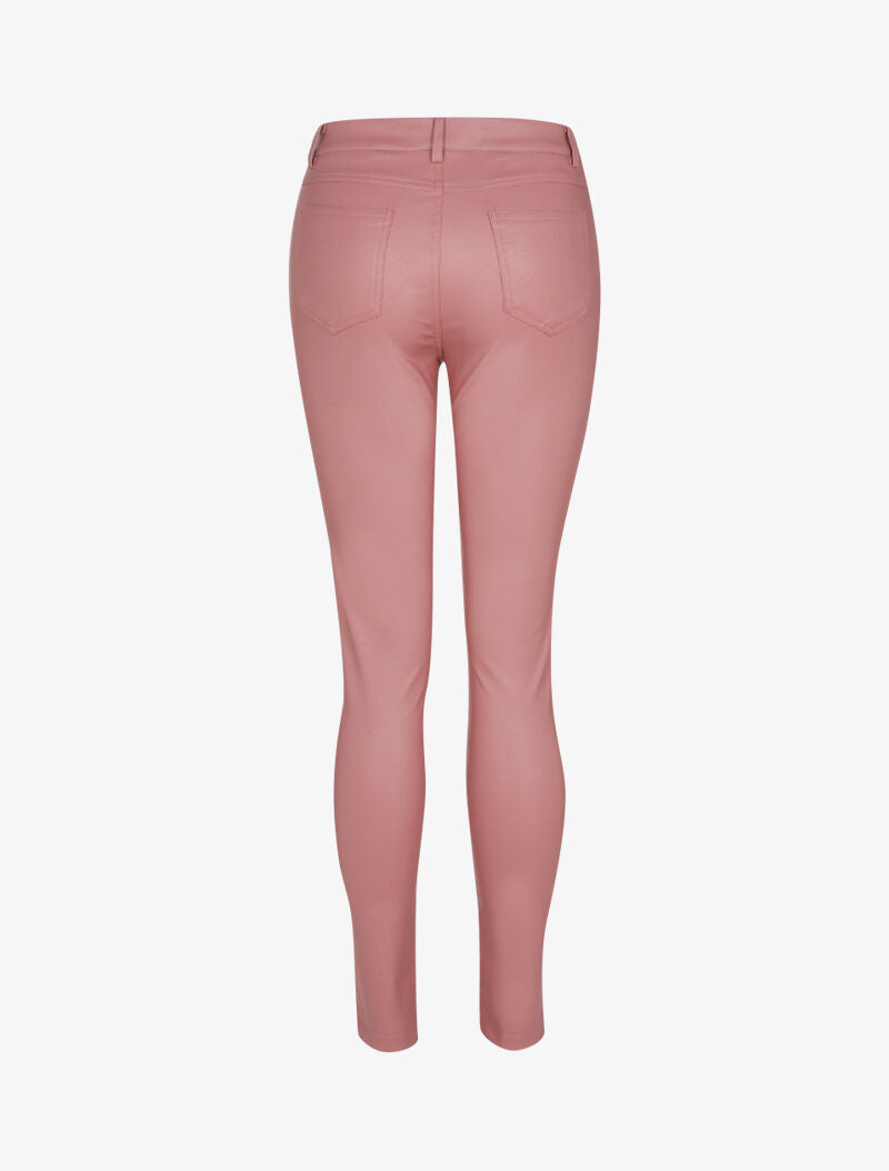 Pantalon en simili casual - rose - 2