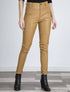 Pantalon en simili casual - marron clair - 5