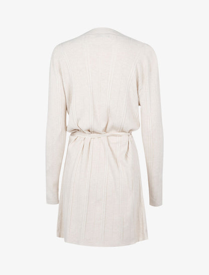 Robe pull ceinturée - beige - 2