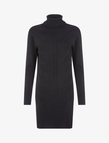 Robe pull à bande centrale tressée - noir - 3