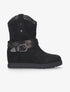 Boots compensées à détails python - noir - 1