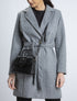 Manteau droit ceinturé - gris chiné - 4