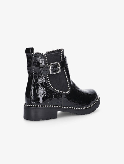 Bottines texturées à billes - noir - 5