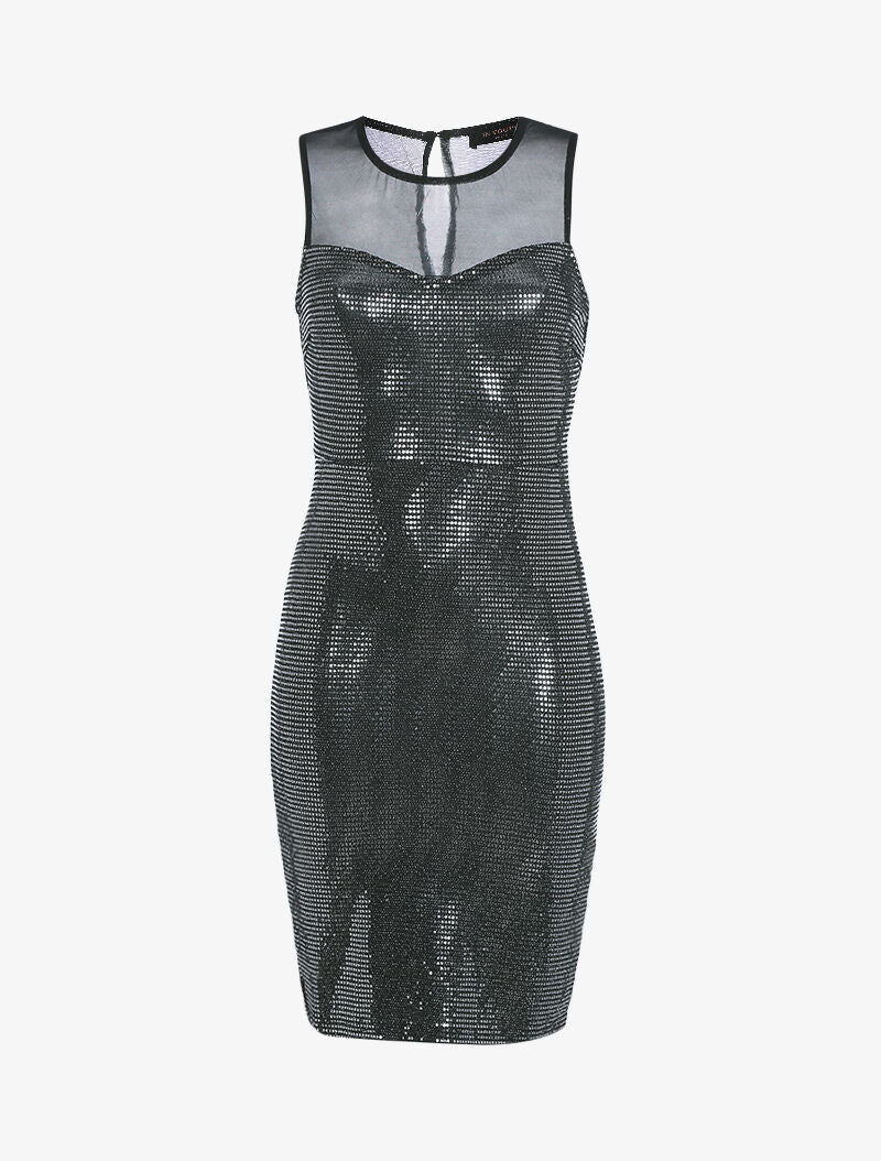 Robe irisée à détail ajouré - noir - 3