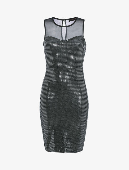 Robe irisée à détail ajouré - noir - 3