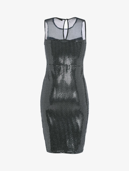 Robe irisée à détail ajouré - noir - 2