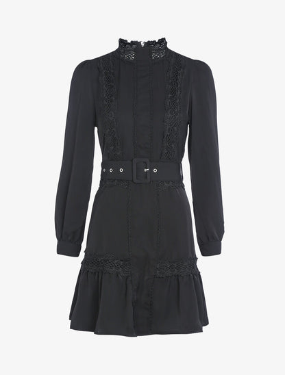 Robe patineuse à bandes crochet - noir - 3