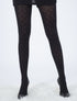 Collants à petits ronds contrastants - noir - 1