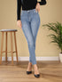 Jean basique taille haute - denim clair - 1