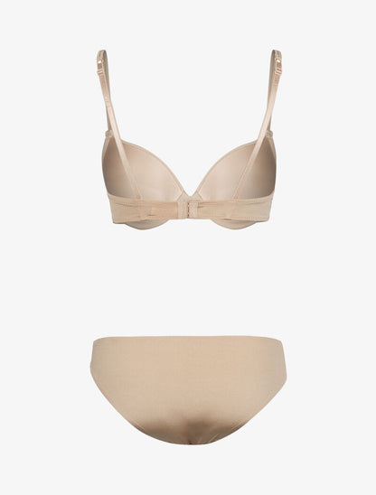 Ensemble invisible satiné - nude - 2