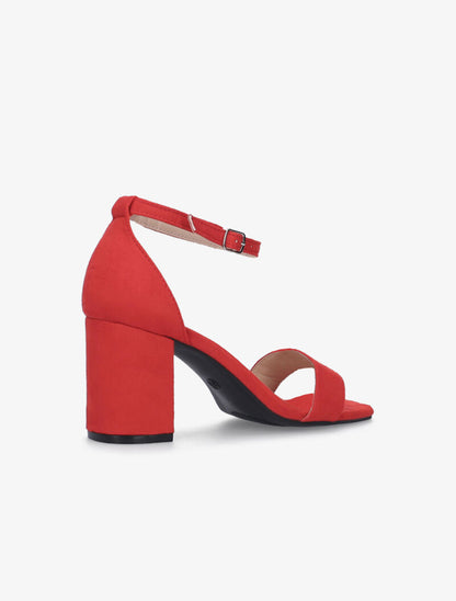 Sandales à bouts carrés - rouge - 6