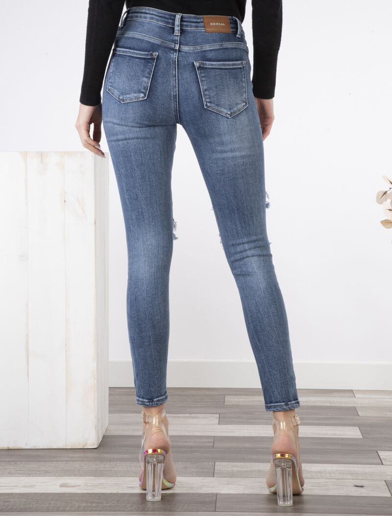 Jean skinny déchiré - bleu denim - 2