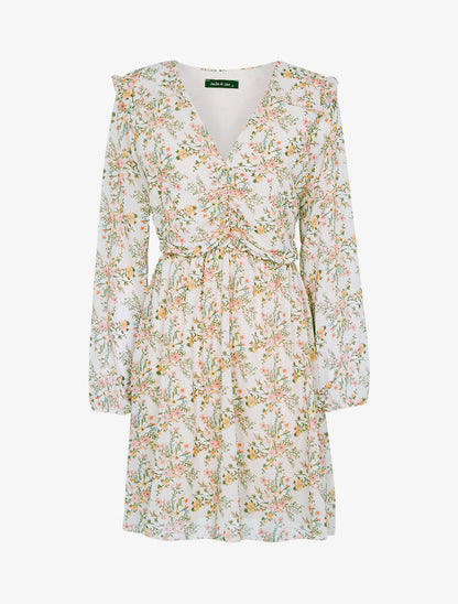 Robe à imprimé floral - beige - 1