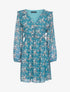 Robe à imprimé floral - turquoise - 3