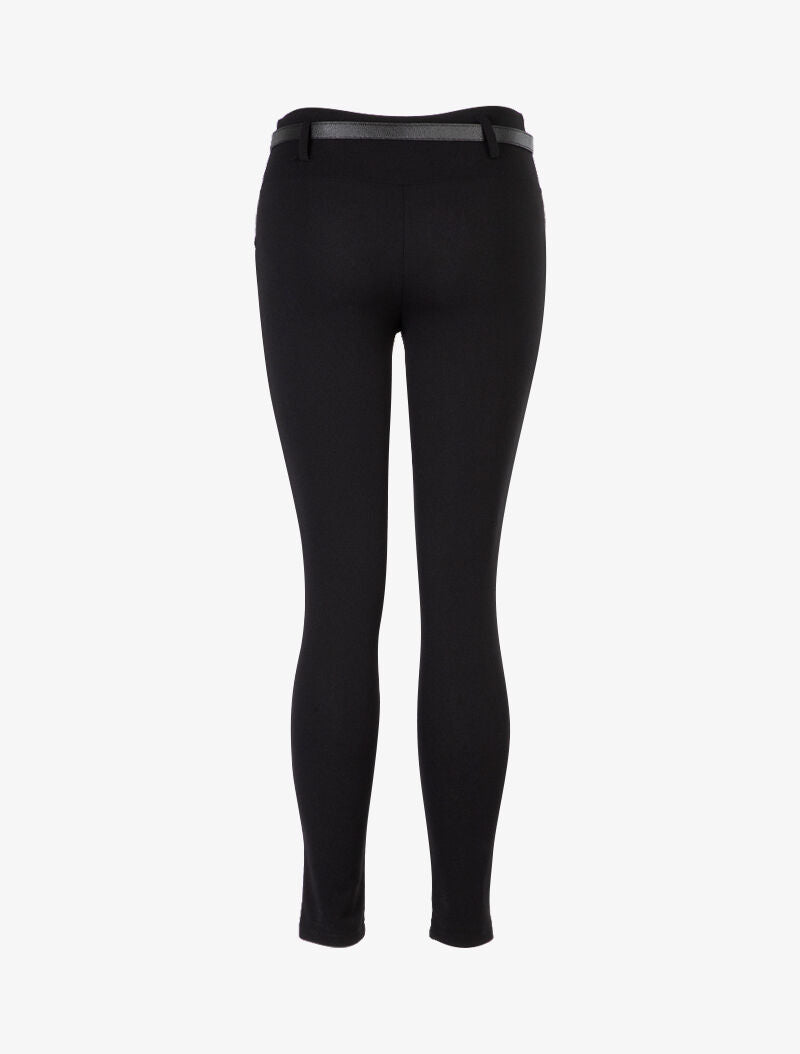 Tregging à ceinture simili - noir - 2