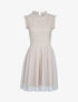 Robe patineuse en dentelle et crochet - beige - 1