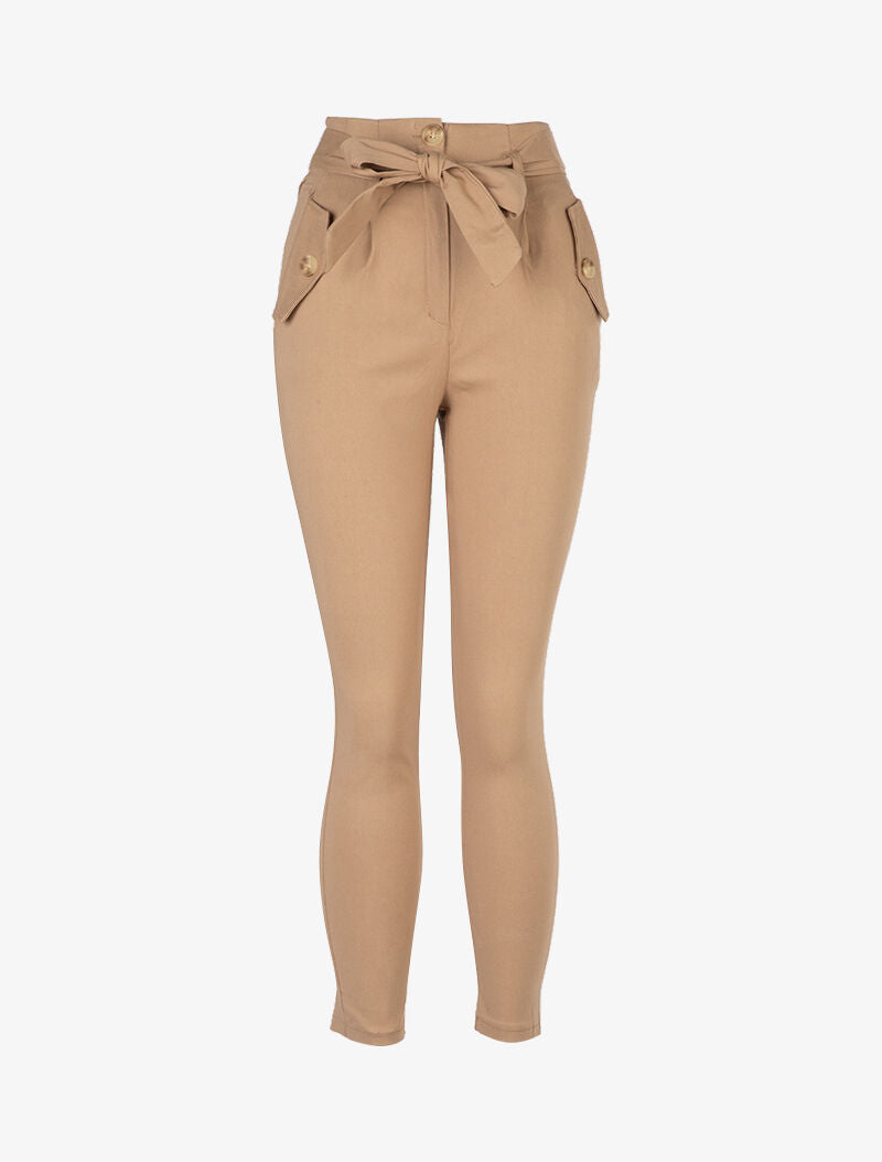 Pantaloni 7/8 a vita alta. - talpa