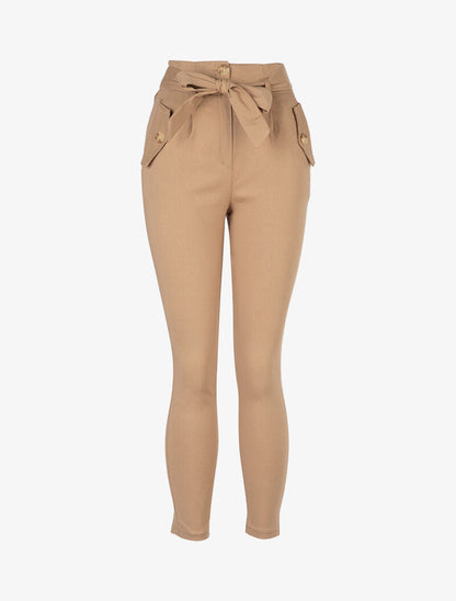 Pantaloni 7/8 a vita alta. - talpa