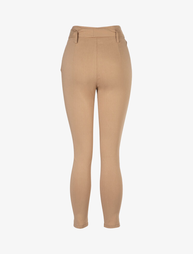Pantaloni 7/8 a vita alta. - talpa