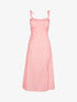 Robe fendue à pois - rose - 1