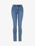 Jean droit à poches arrière stylisées - bleu denim - 3