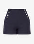 Short taille haute à côtés boutonnés - marine - 3
